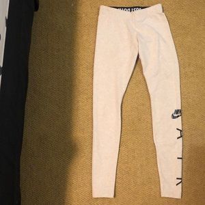 Cream colored Nike leggings